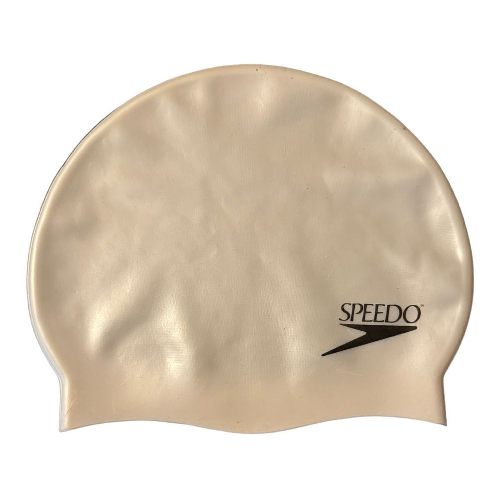Speedo white swim cap